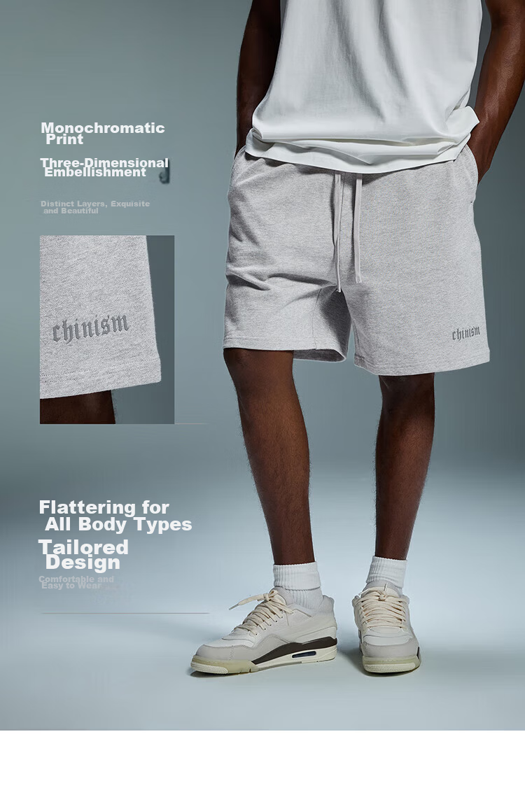 CHINISM Sports Series CH Simple Cotton Shorts Men's Summer Trendy Outdoor Five-Point Casual Pants 6